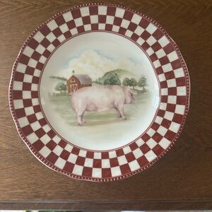 Rustic Red Checkered Dinner Plate